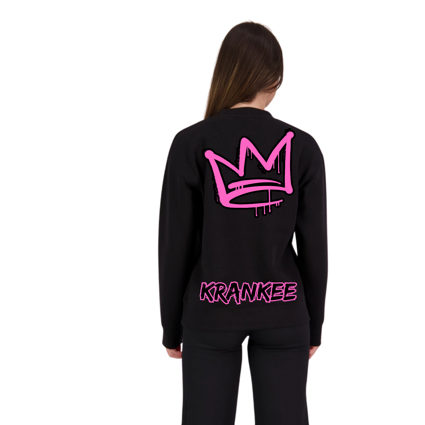 Pink Back Crown - Womens Crew Neck