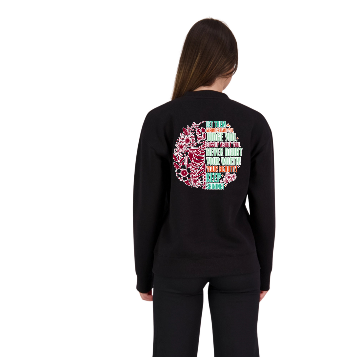 Let Them Skull Back - Womens Crew Neck