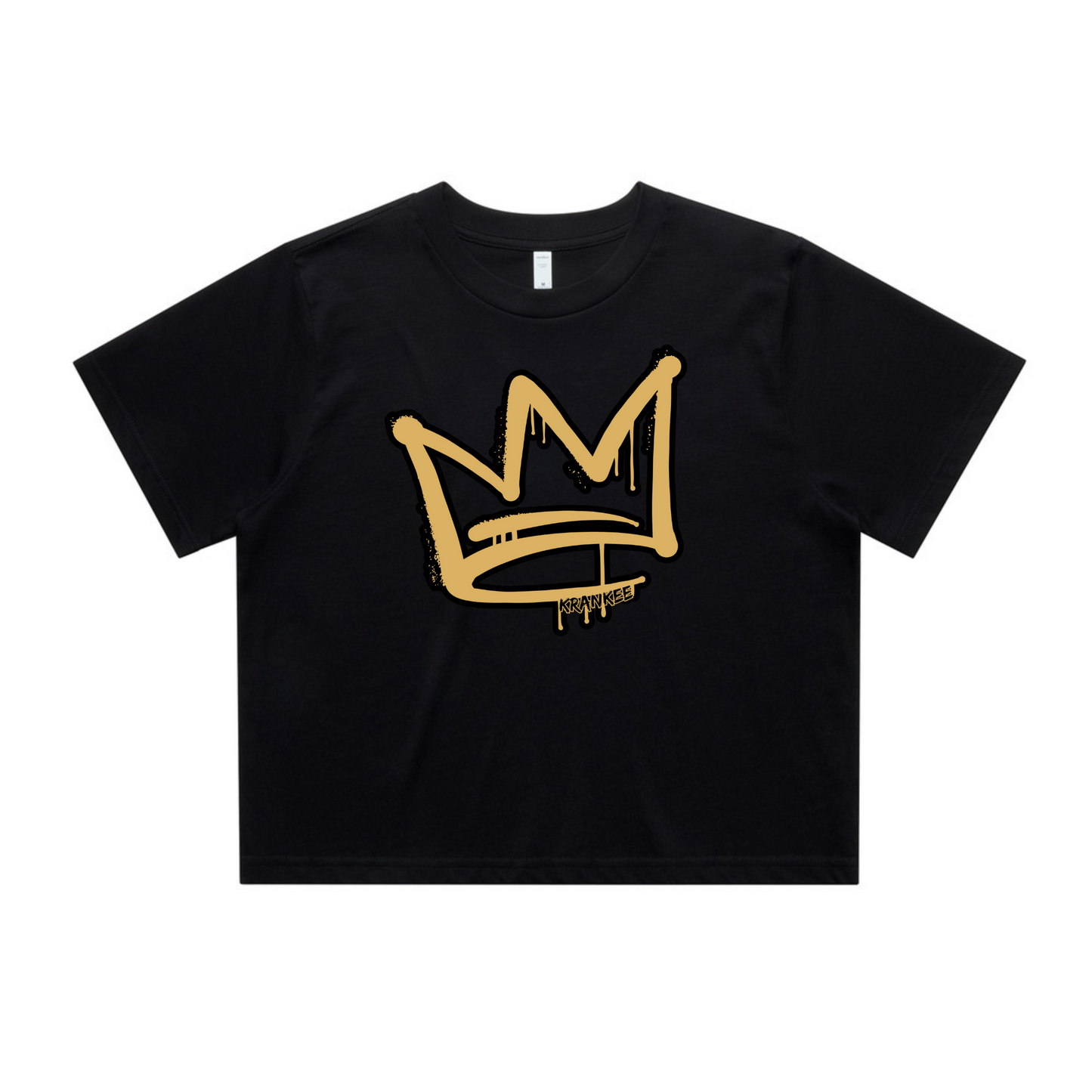 Gold Front Crown - Womens Crop Tee