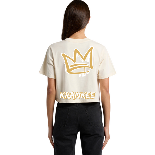 Gold Back Crown - Womens Crop Tee