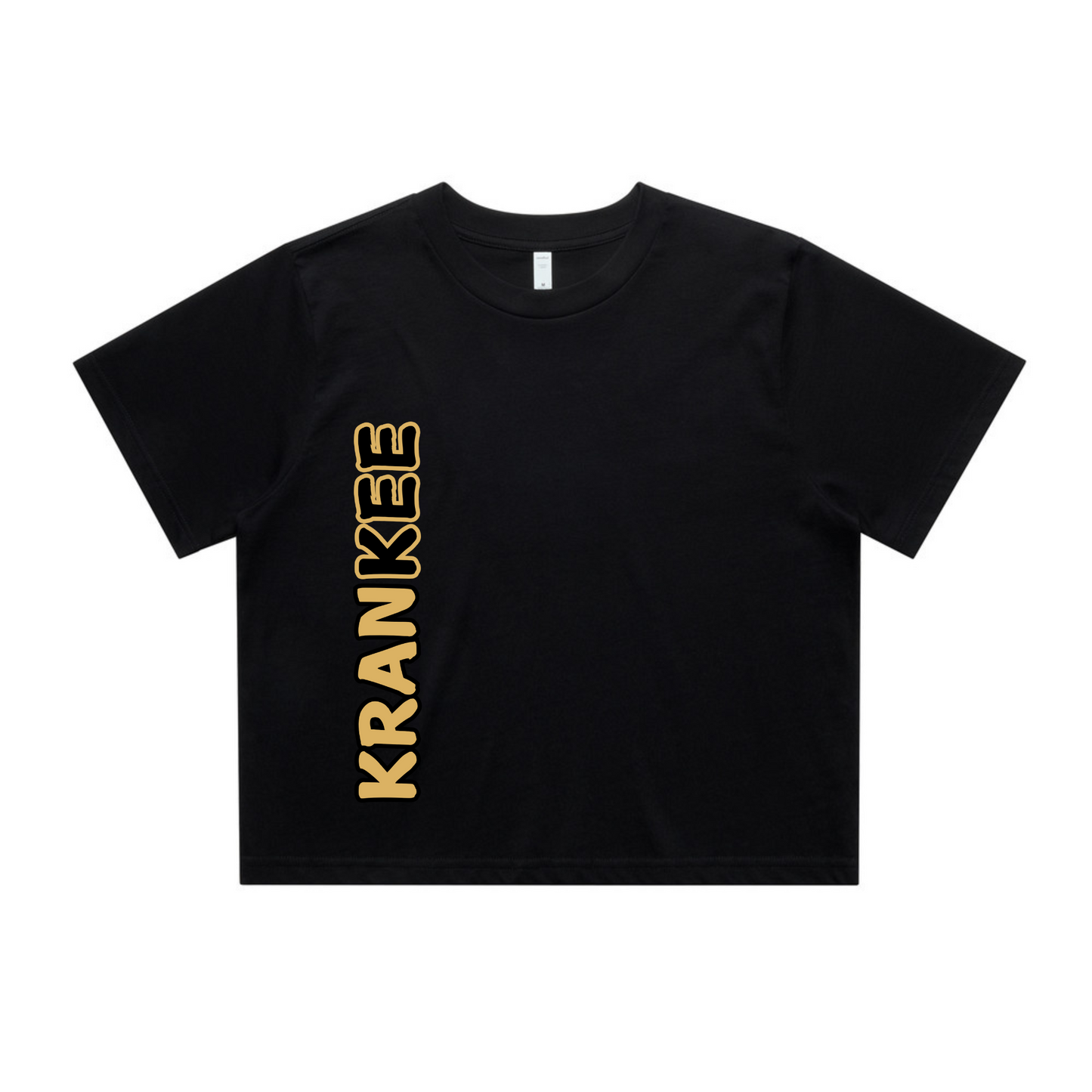 Gold Krankee Split - Womens Crop Tee