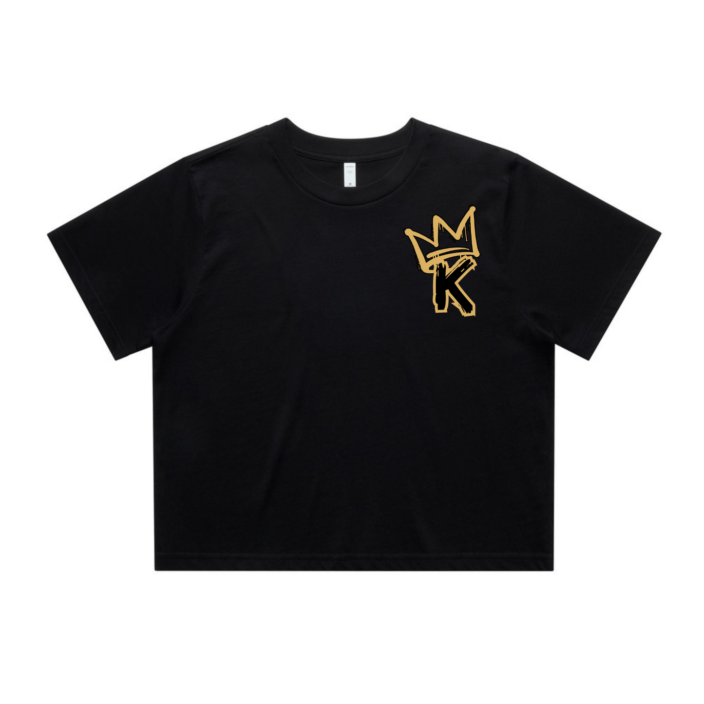 Gold Back Crown - Womens Crop Tee