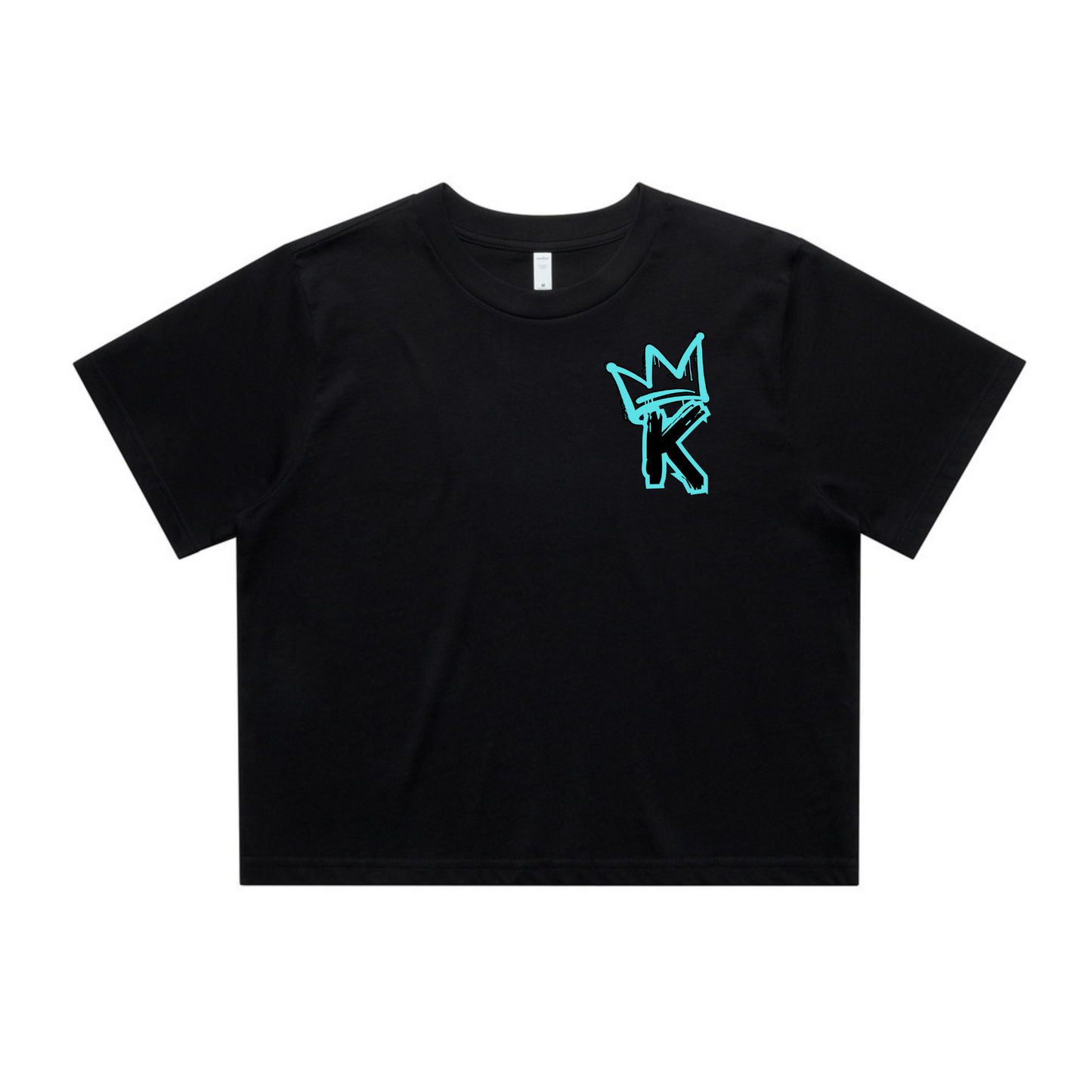 Aqua Back Crown - Womens Crop Tee