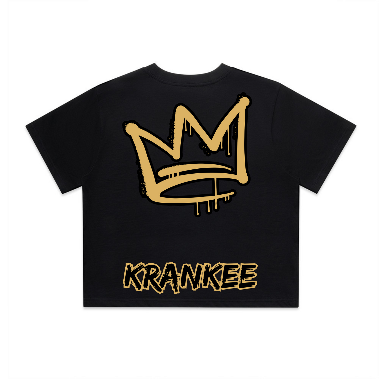 Gold Back Crown - Womens Crop Tee