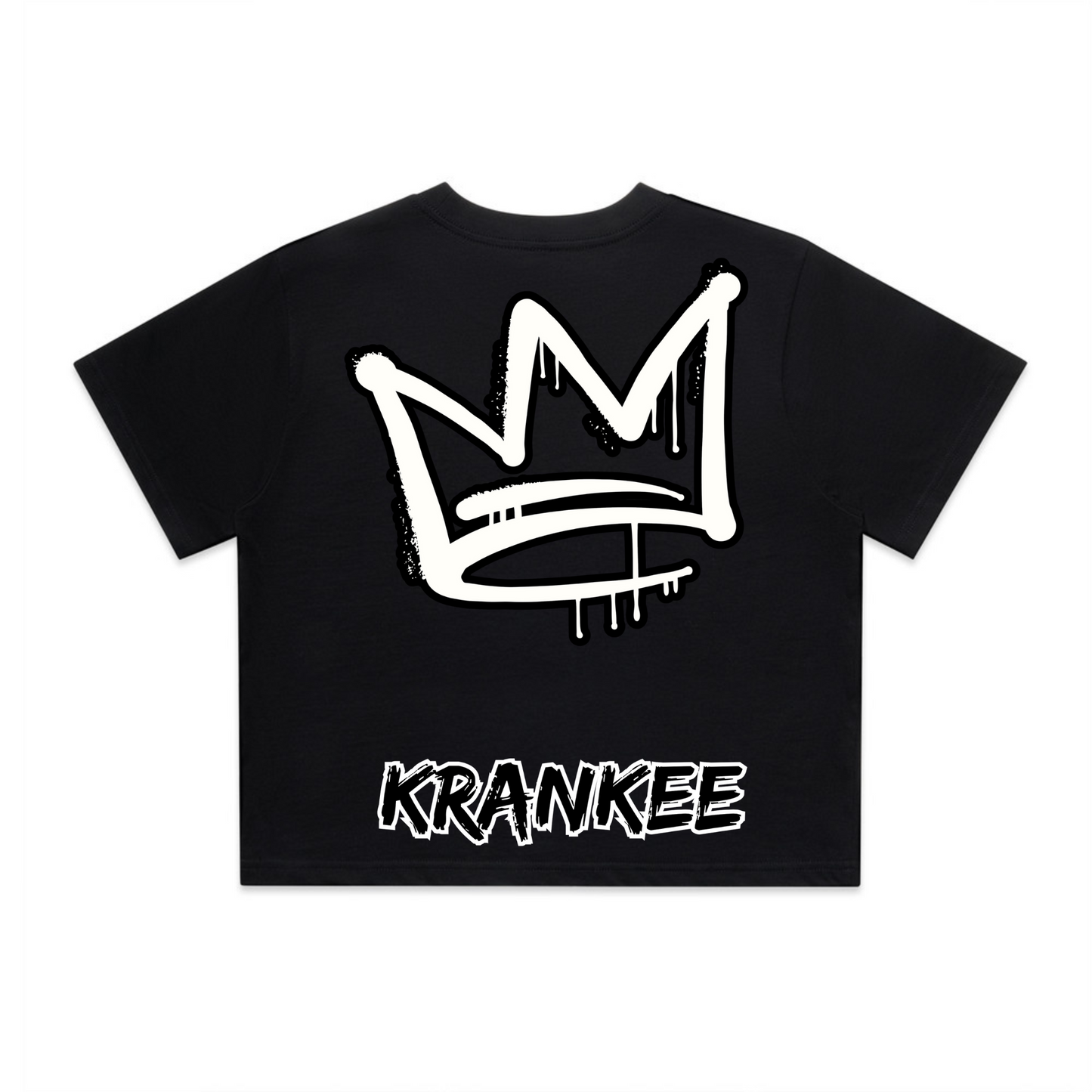 B/W Back Crown - Womens Crop Tee