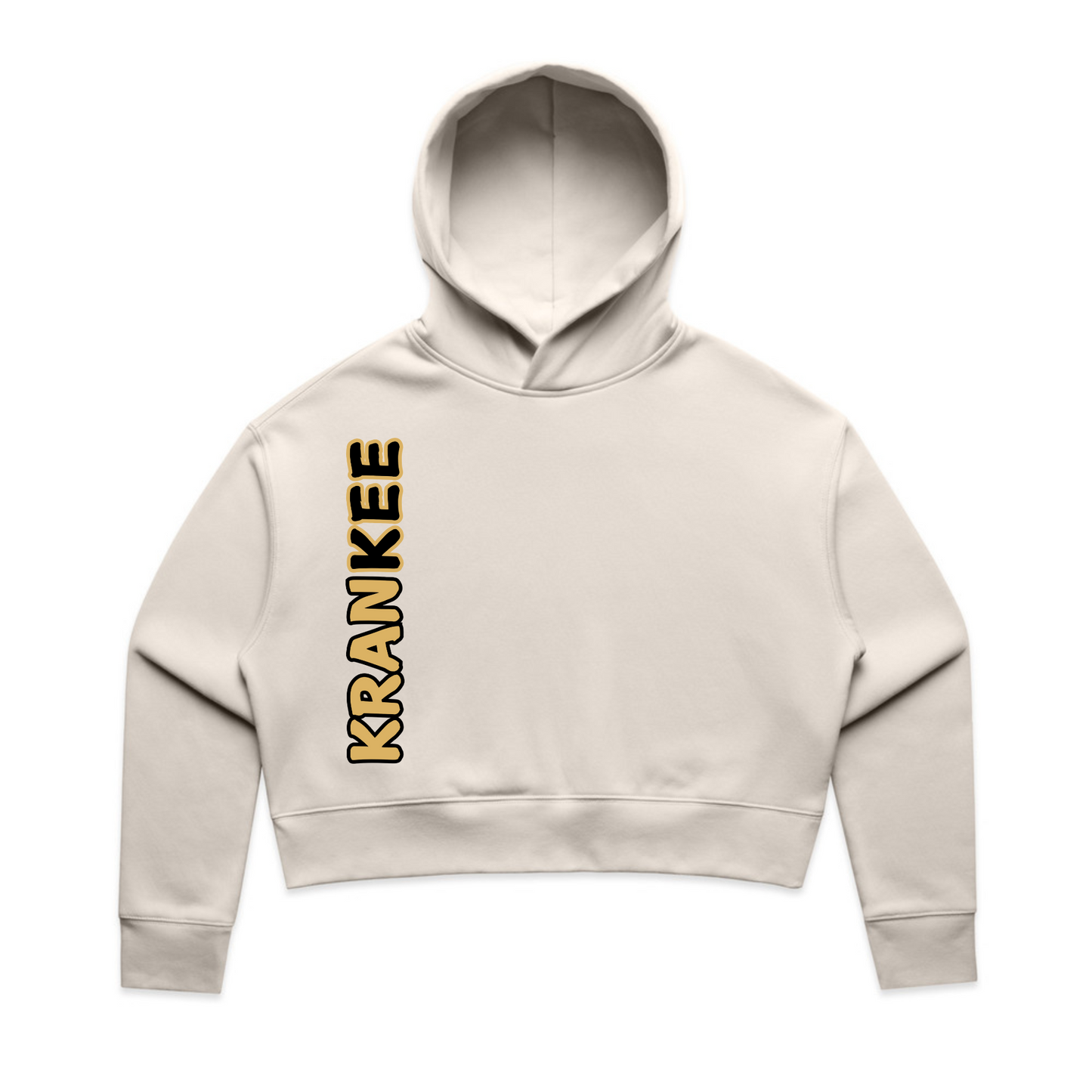 Gold Krankee Split - Womens Crop Hoodie