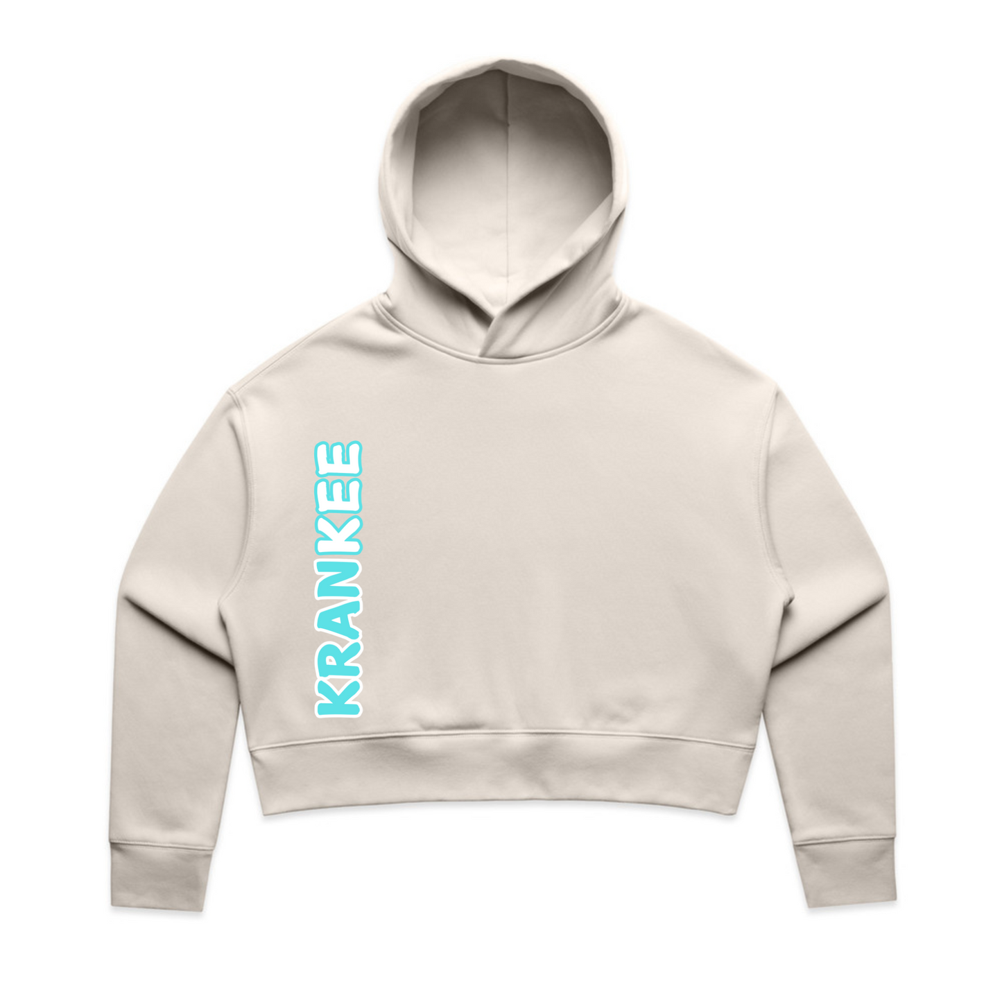 Blue Krankee Split - Womens Crop Hoodie
