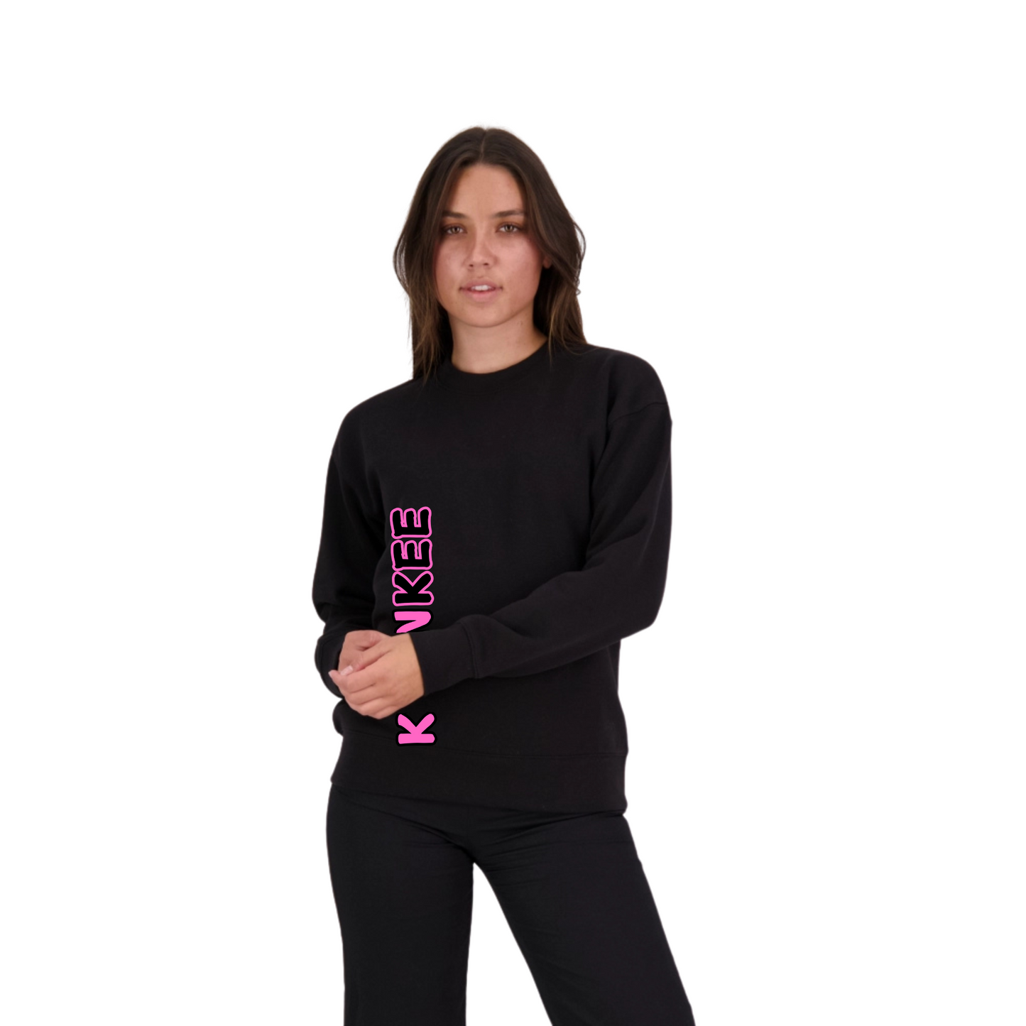 Pink Krankee Split - Womens Crew Neck