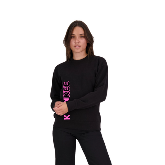 Pink Krankee Split - Womens Crew Neck