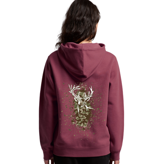 Womens Camo Back Hoodie
