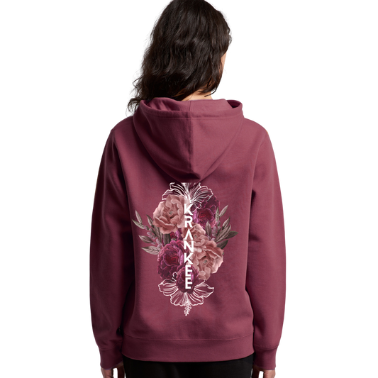 Womens Floral Back Hoodie
