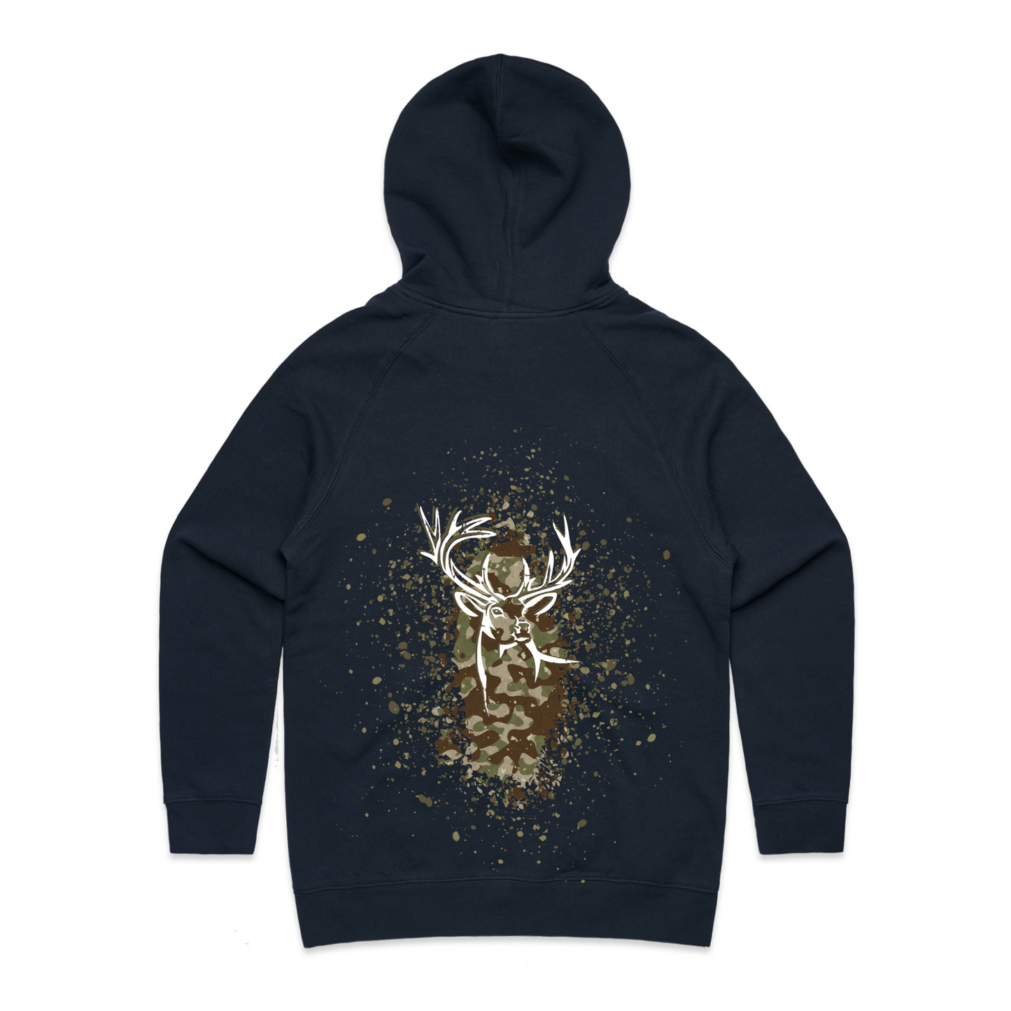 Womens Camo Back Hoodie