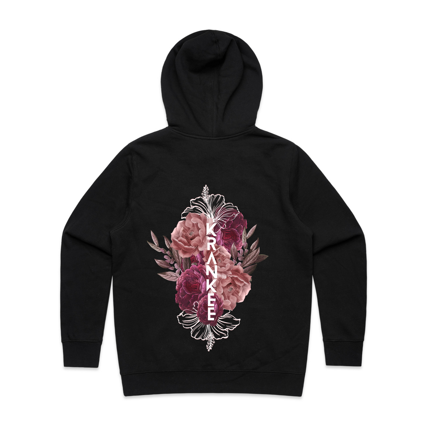 Womens Floral Back Hoodie