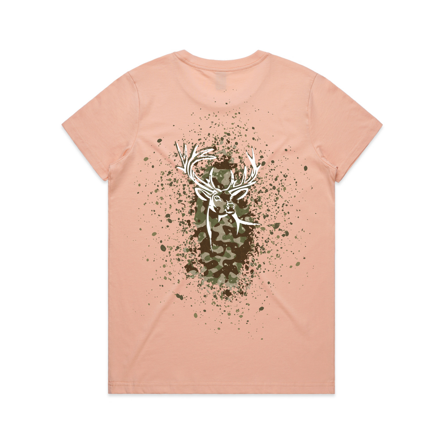 Womens Camo Back Tee