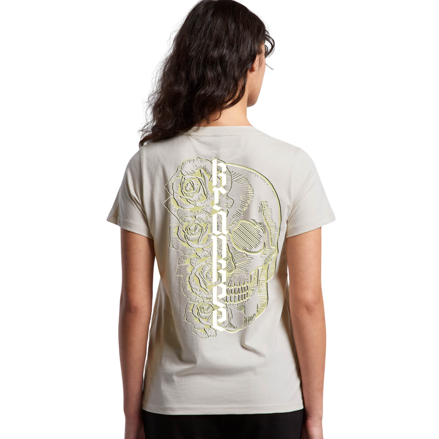 Womens Metallic Skull Tee