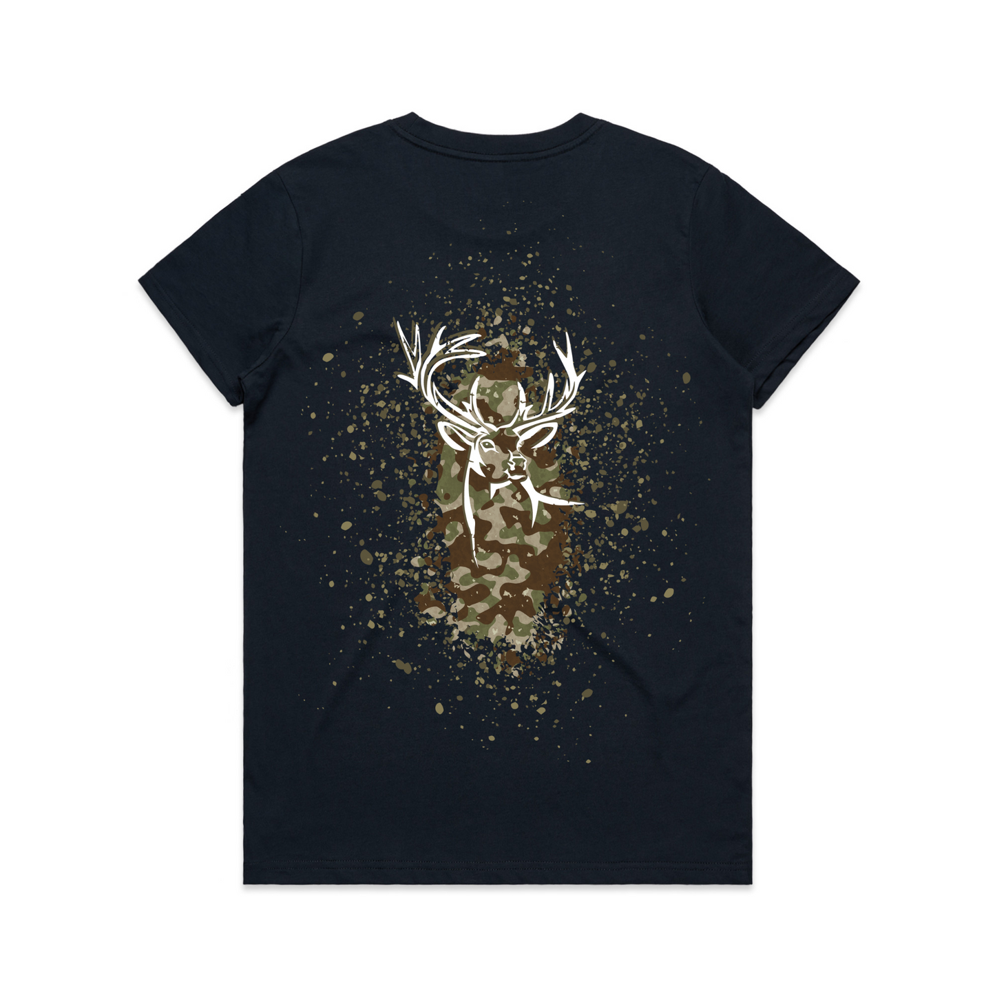 Womens Camo Back Tee