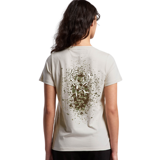Womens Camo Back Tee