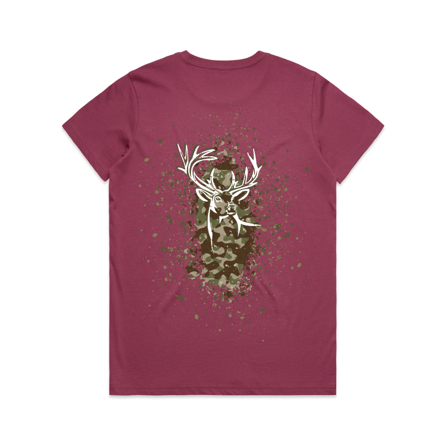 Womens Camo Back Tee