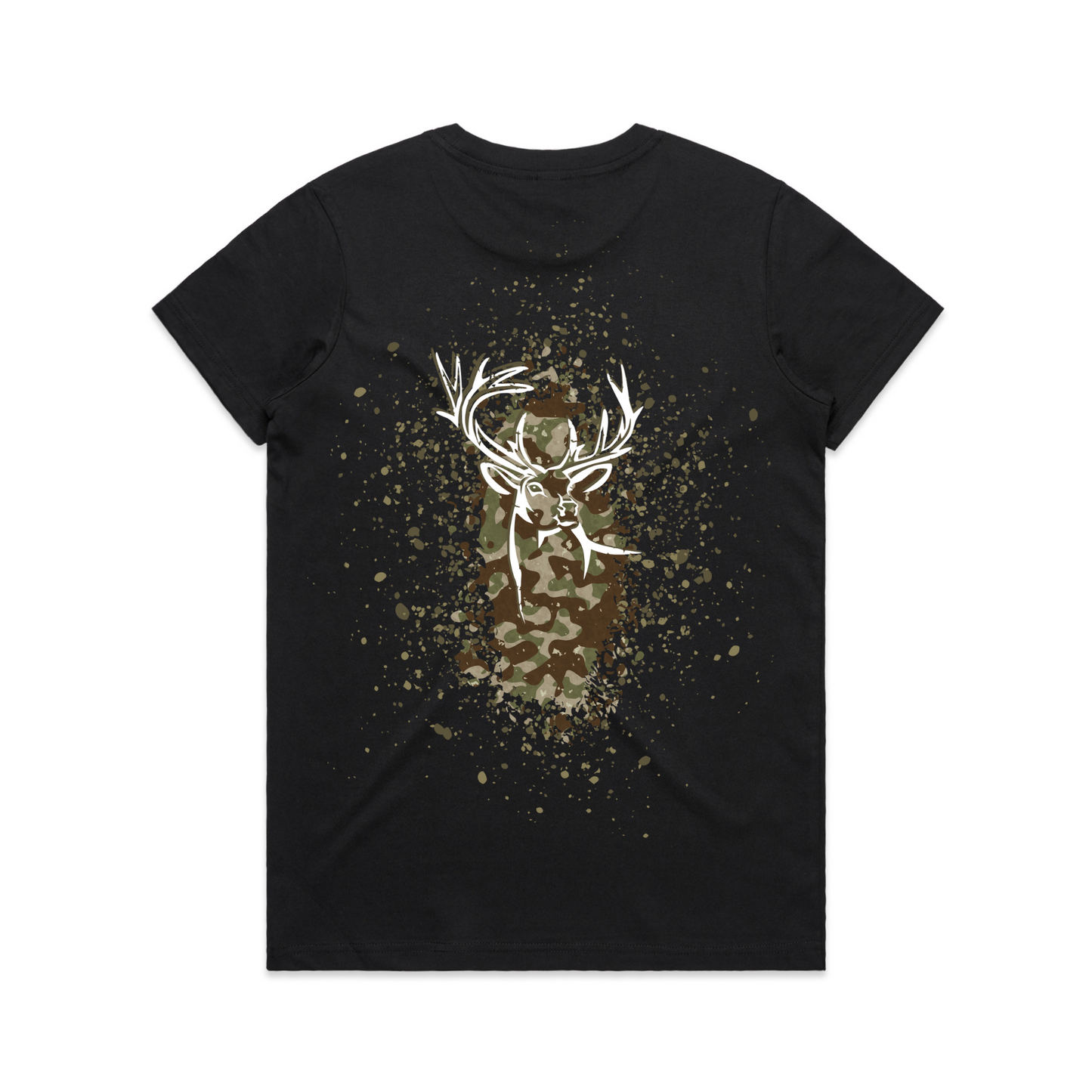 Womens Camo Back Tee