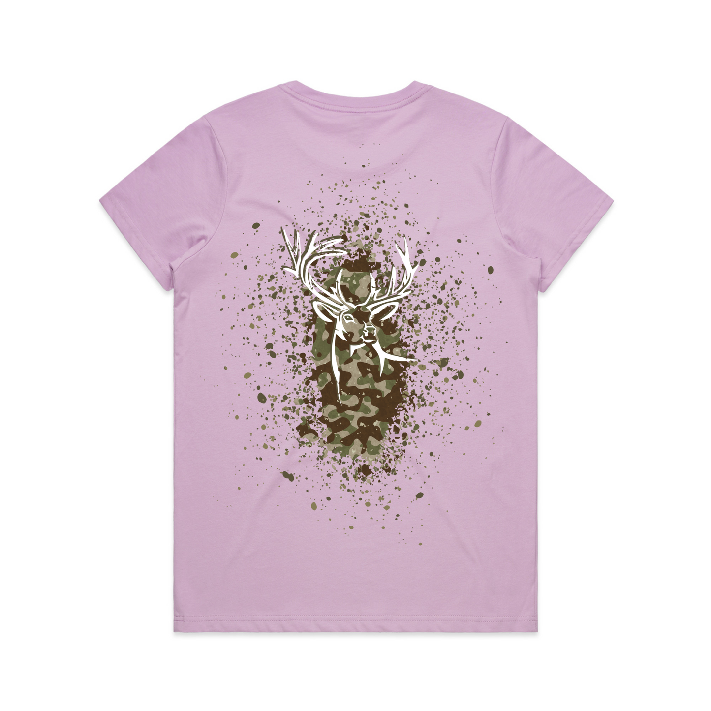 Womens Camo Back Tee