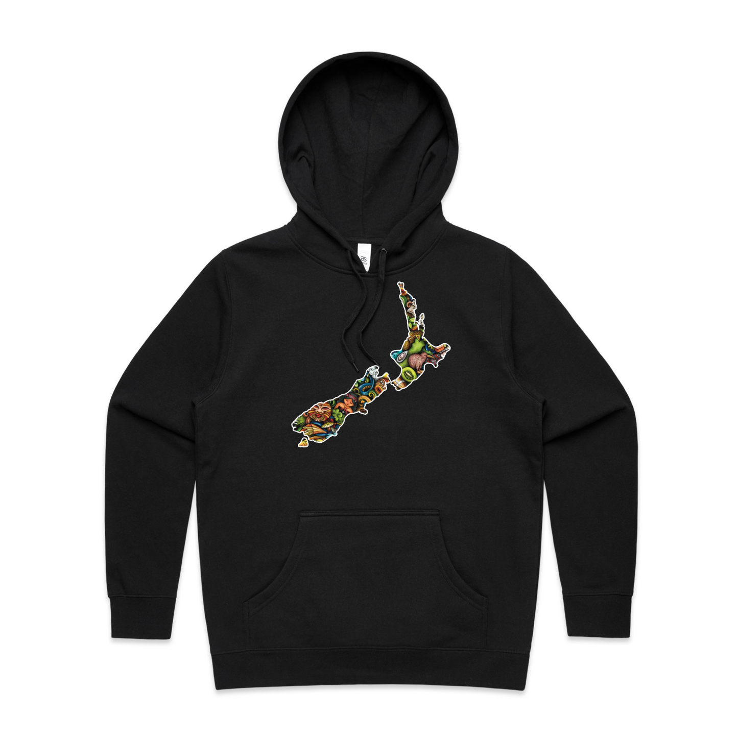 Womens NZ Map Collage Hoodie