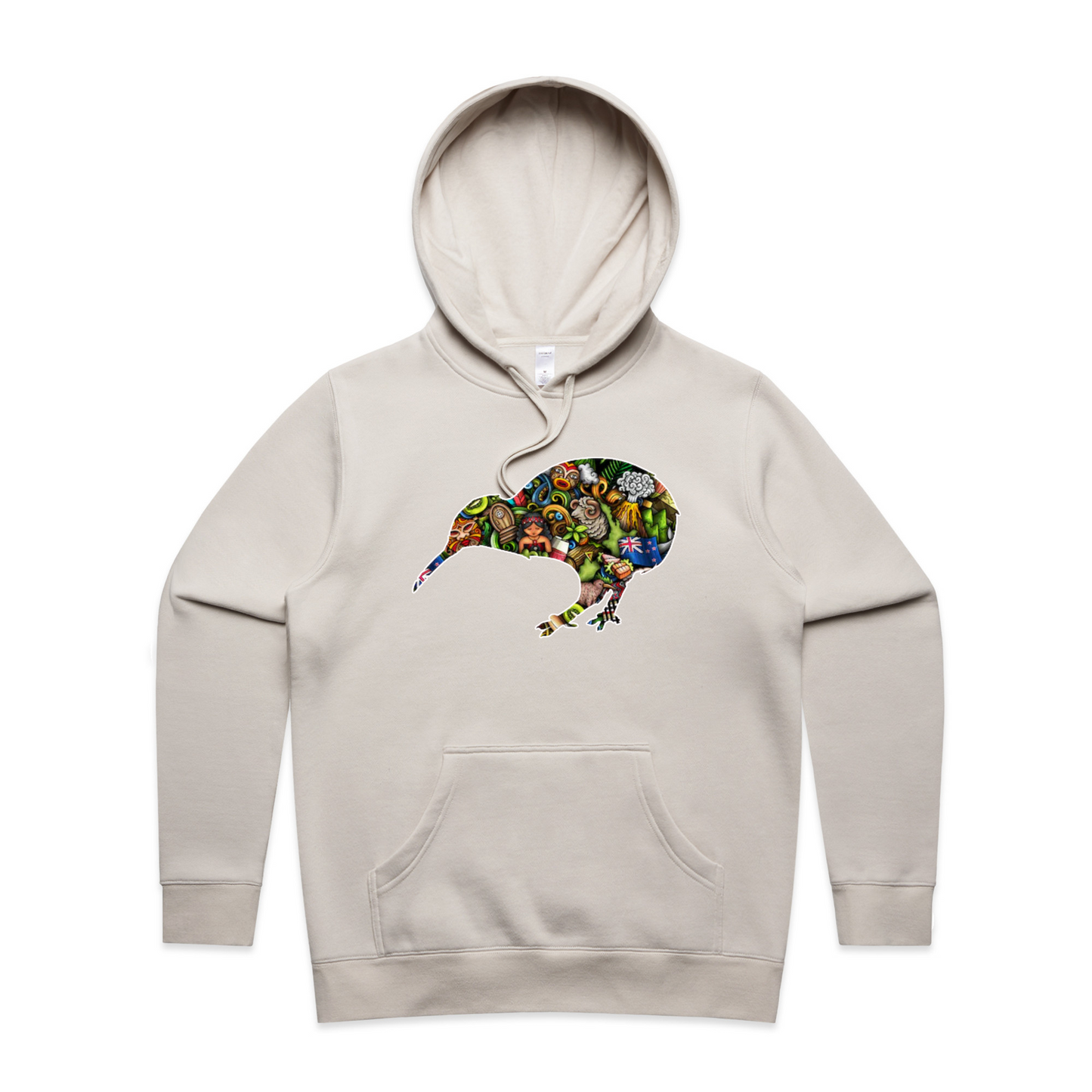 Womens Kiwi Collage Hoodie