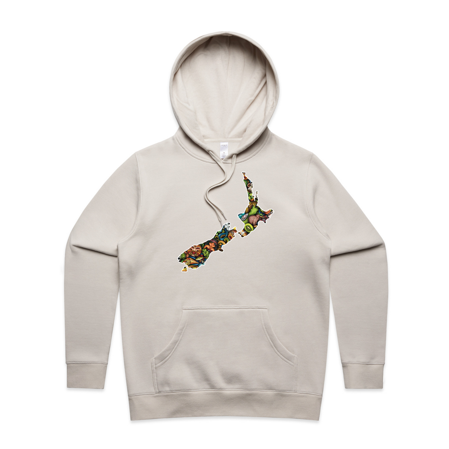 Womens NZ Map Collage Hoodie