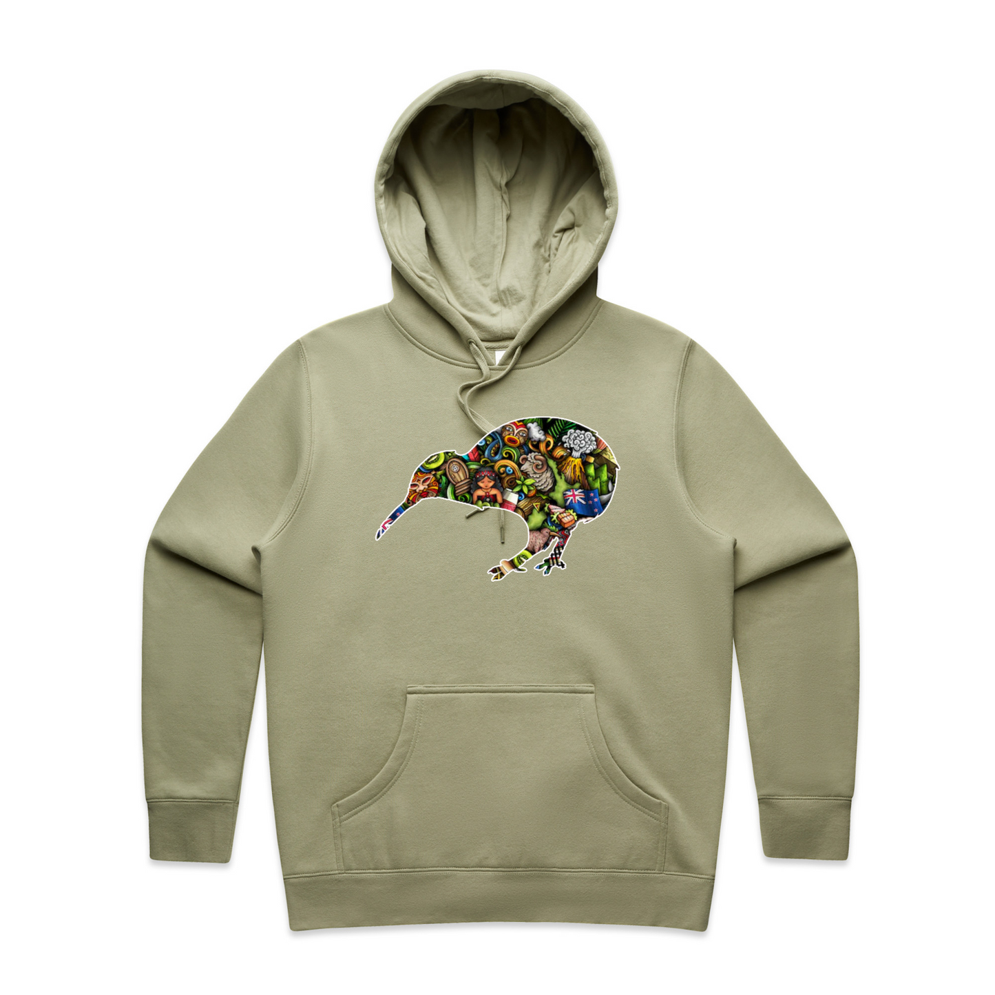 Womens Kiwi Collage Hoodie