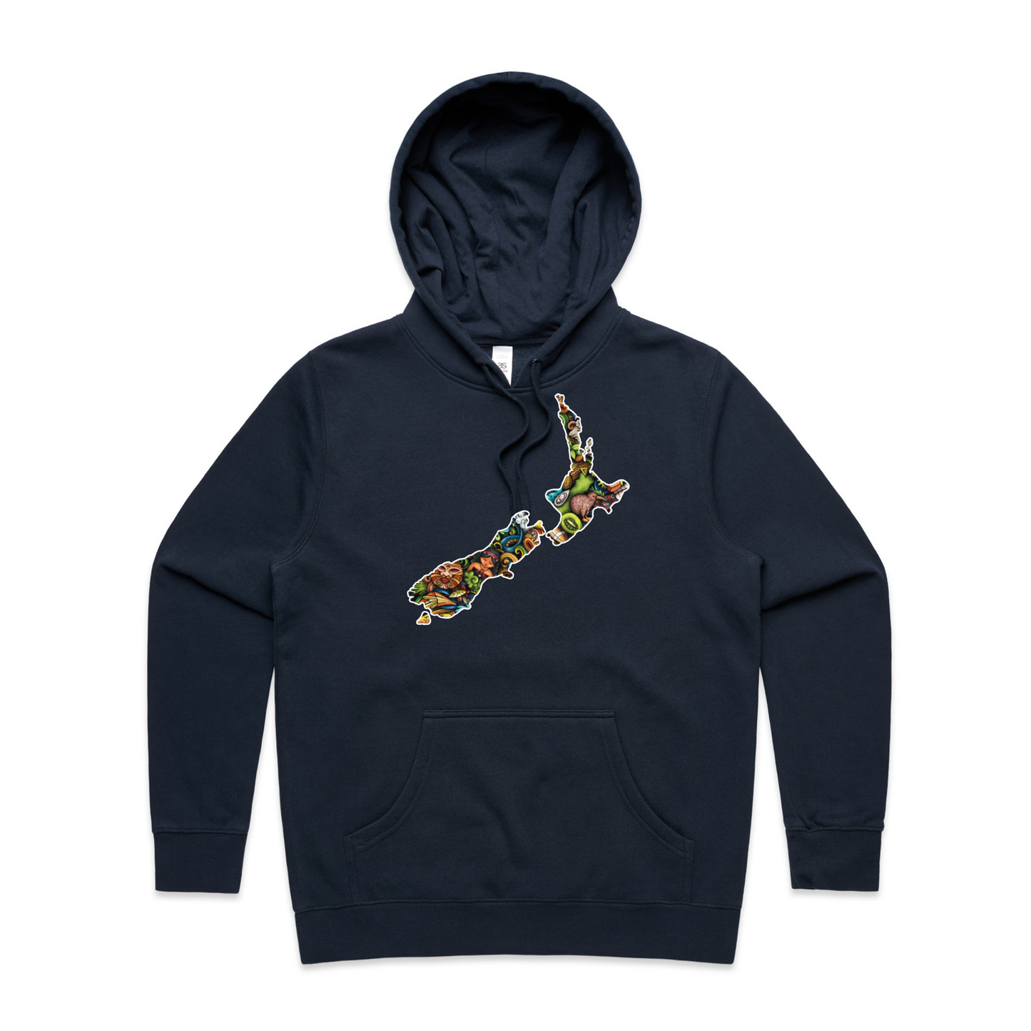 Womens NZ Map Collage Hoodie