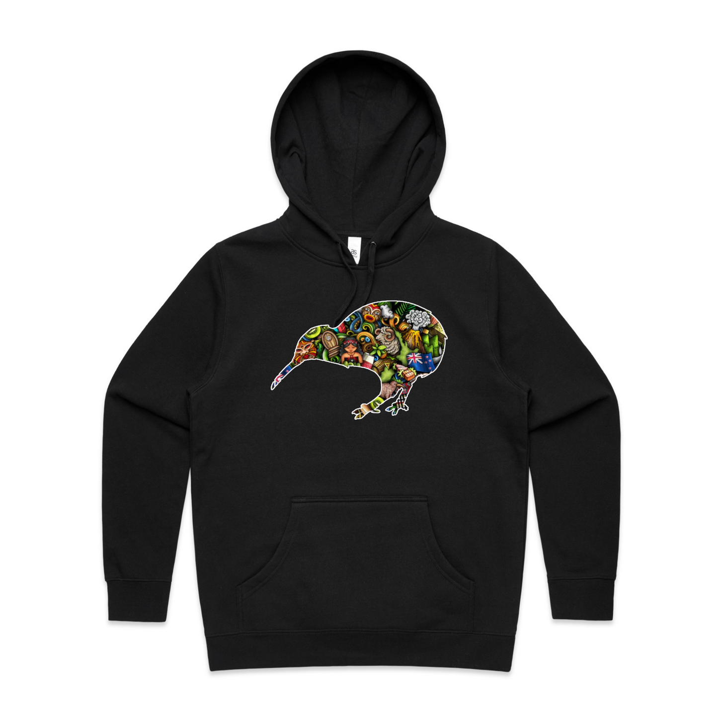 Womens Kiwi Collage Hoodie