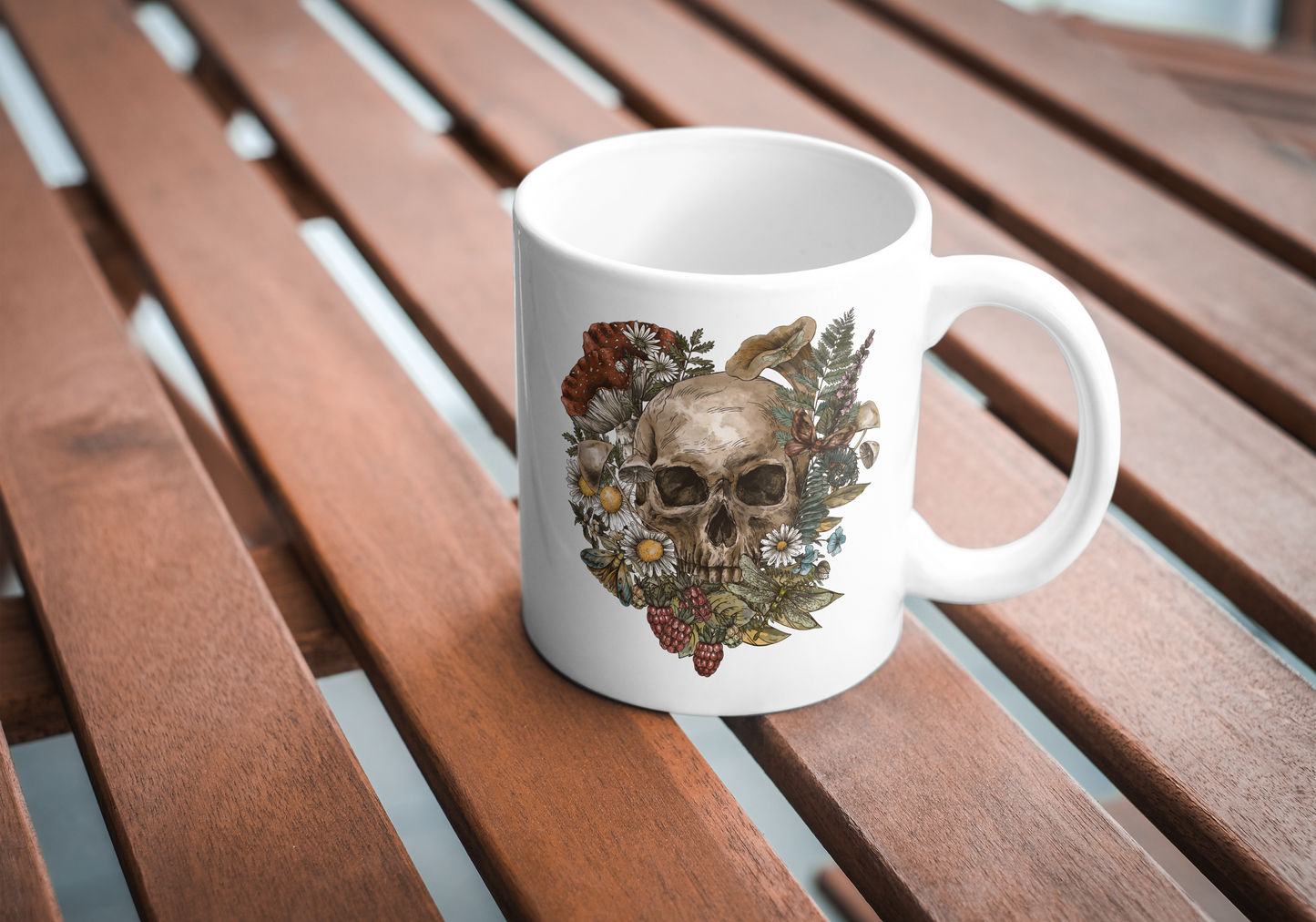 Krankee Flora Skull - Mug