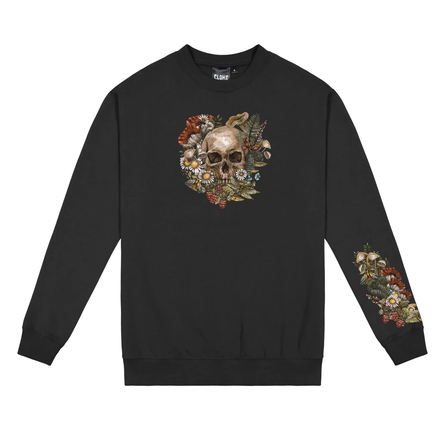 Kids Wild Flora Skull Crew Neck
