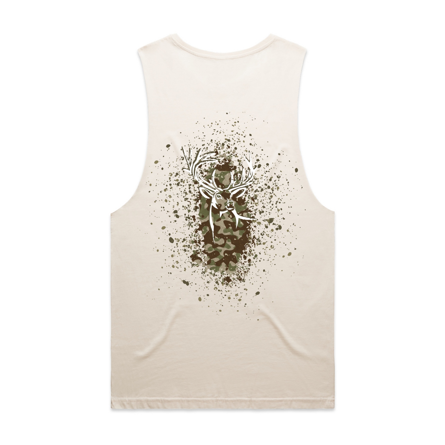 Mens Camo Back Low Armpit Tank