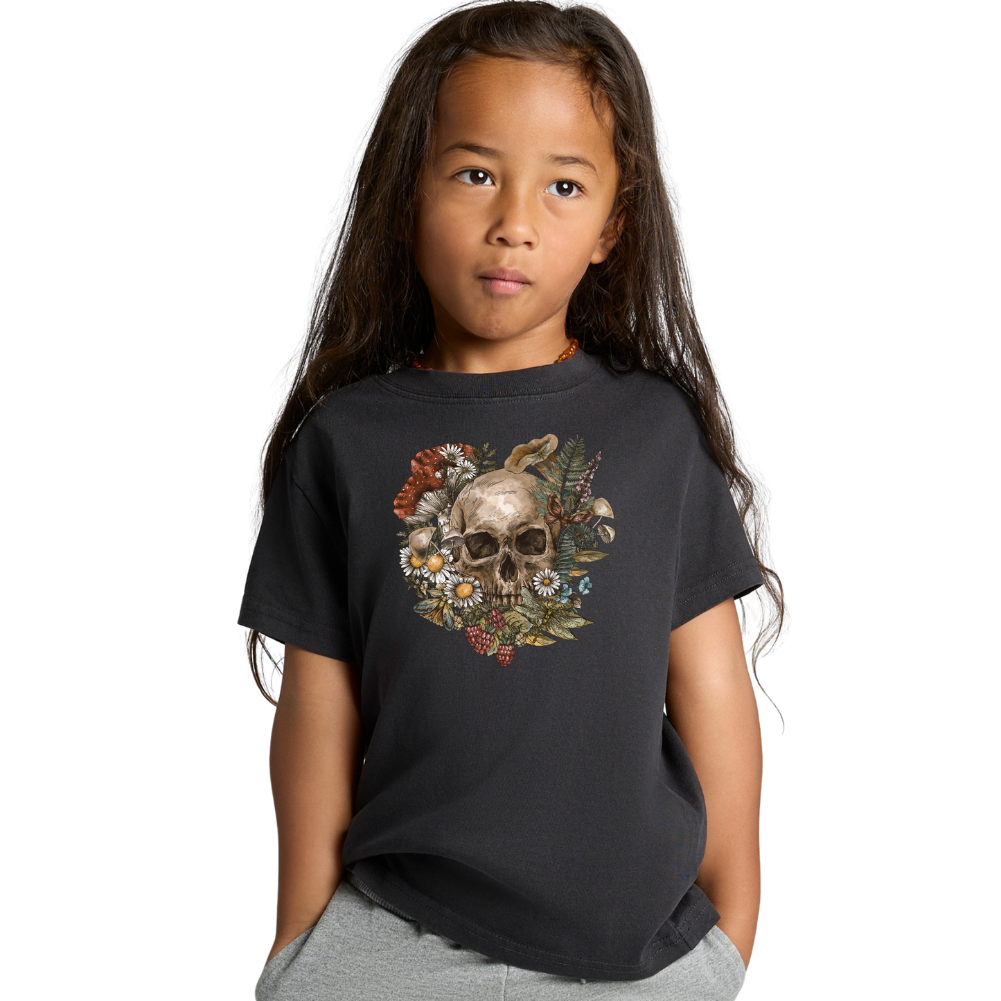 Kids Wild Flora Skull Heavy Tee