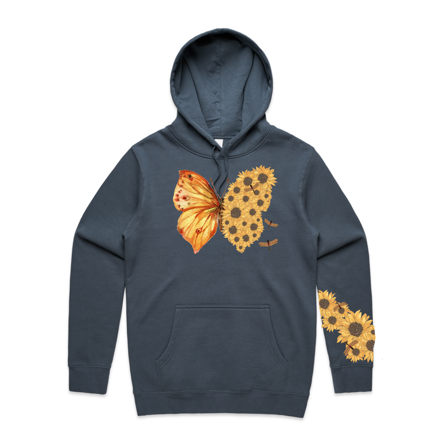 Mens Flutterby Sunflower Hoodie
