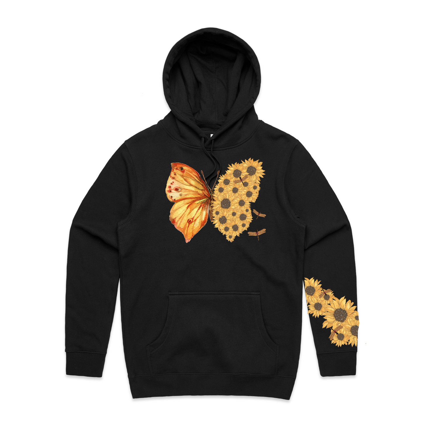 Mens Flutterby Sunflower Hoodie