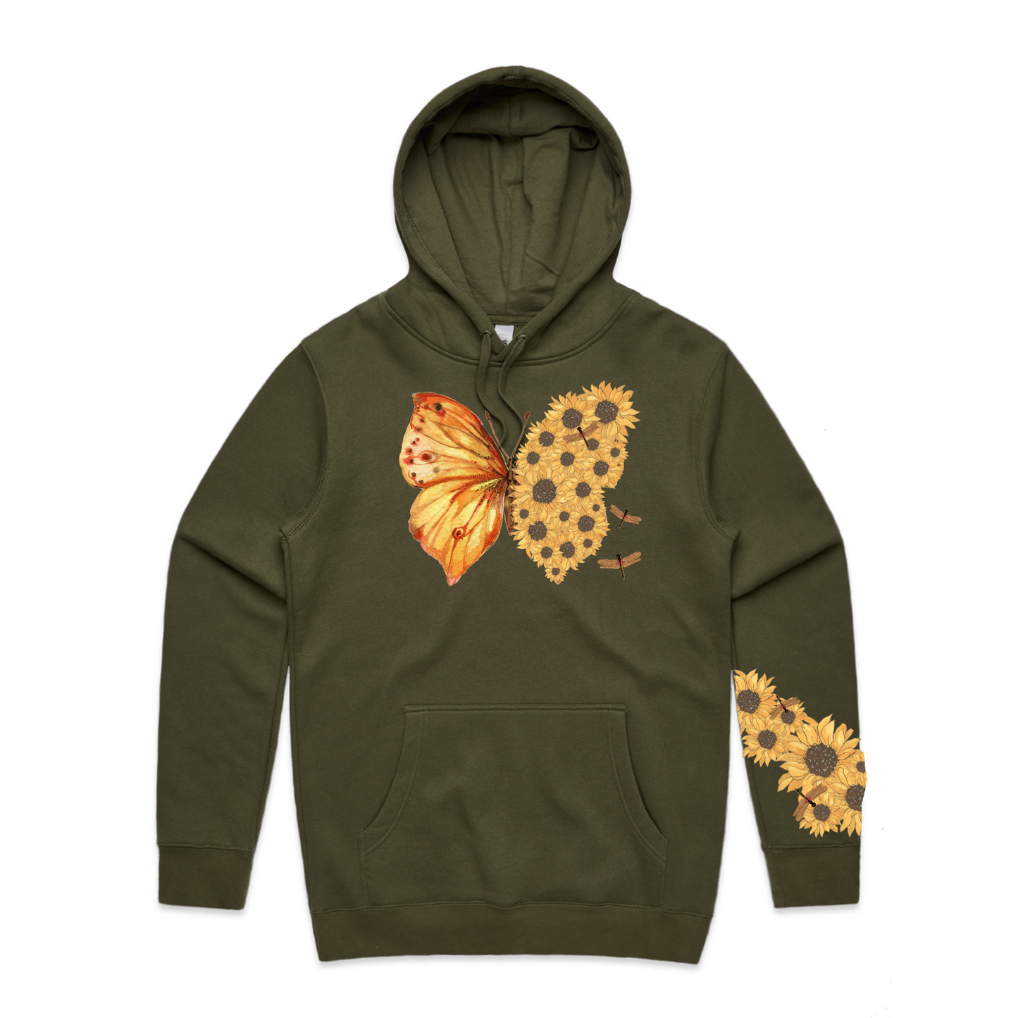 Mens Flutterby Sunflower Hoodie