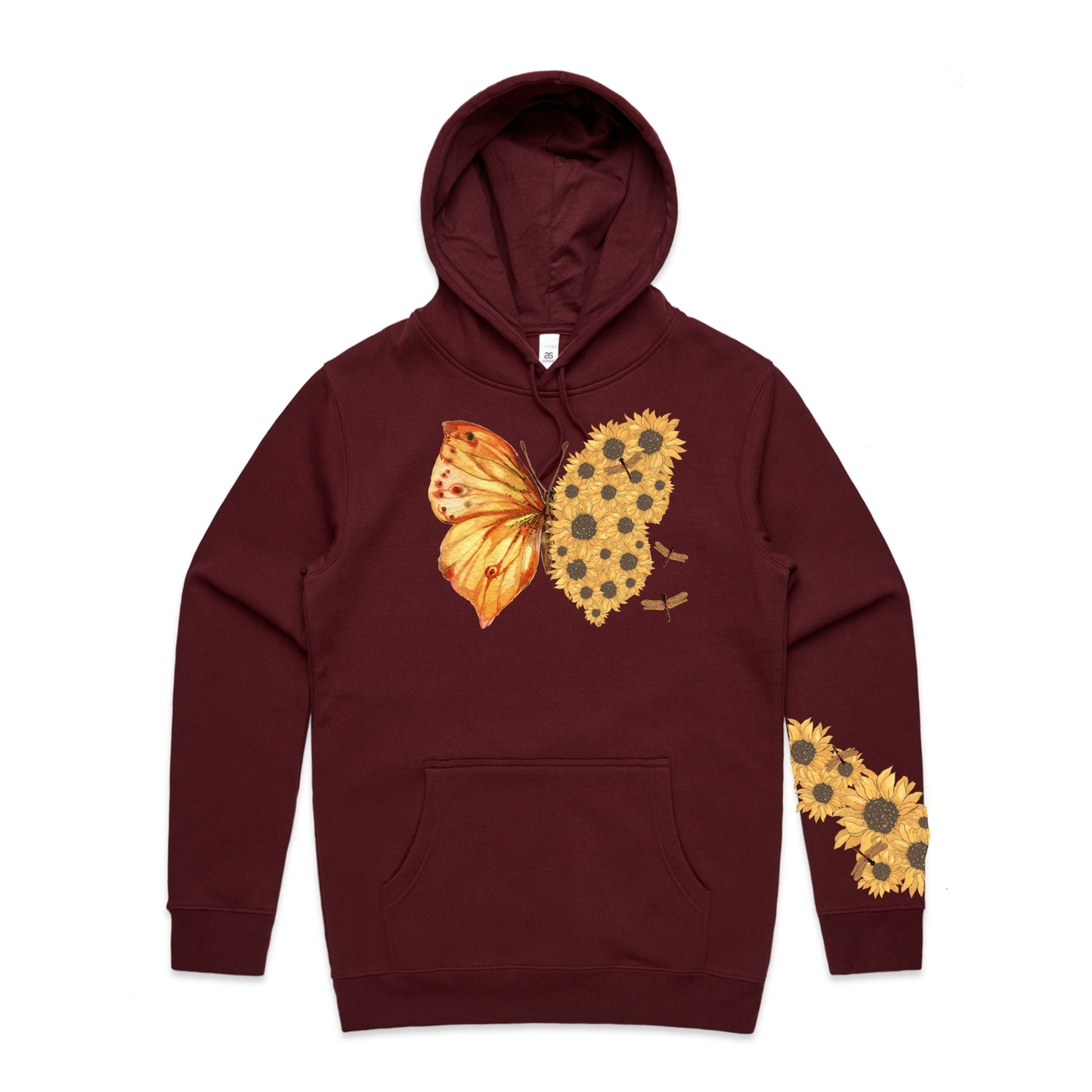 Mens Flutterby Sunflower Hoodie