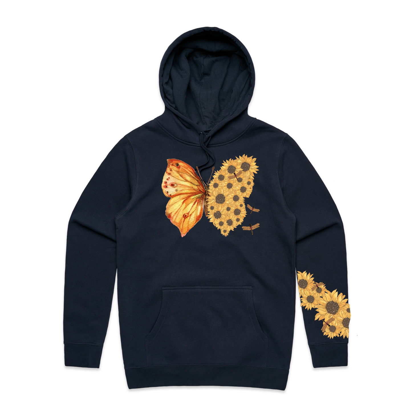 Mens Flutterby Sunflower Hoodie