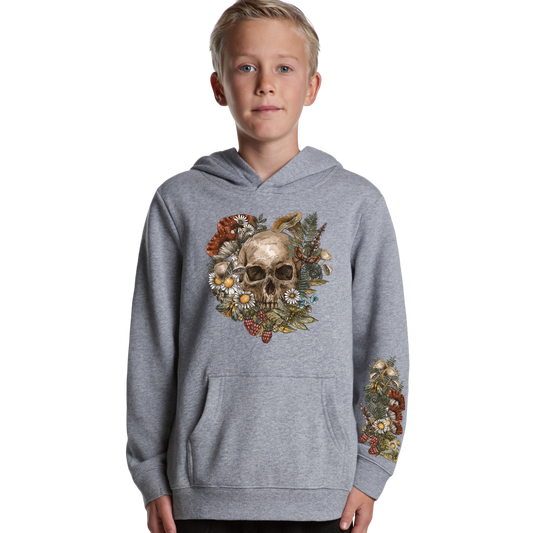 Kids Wild Flora Skull Hoodie