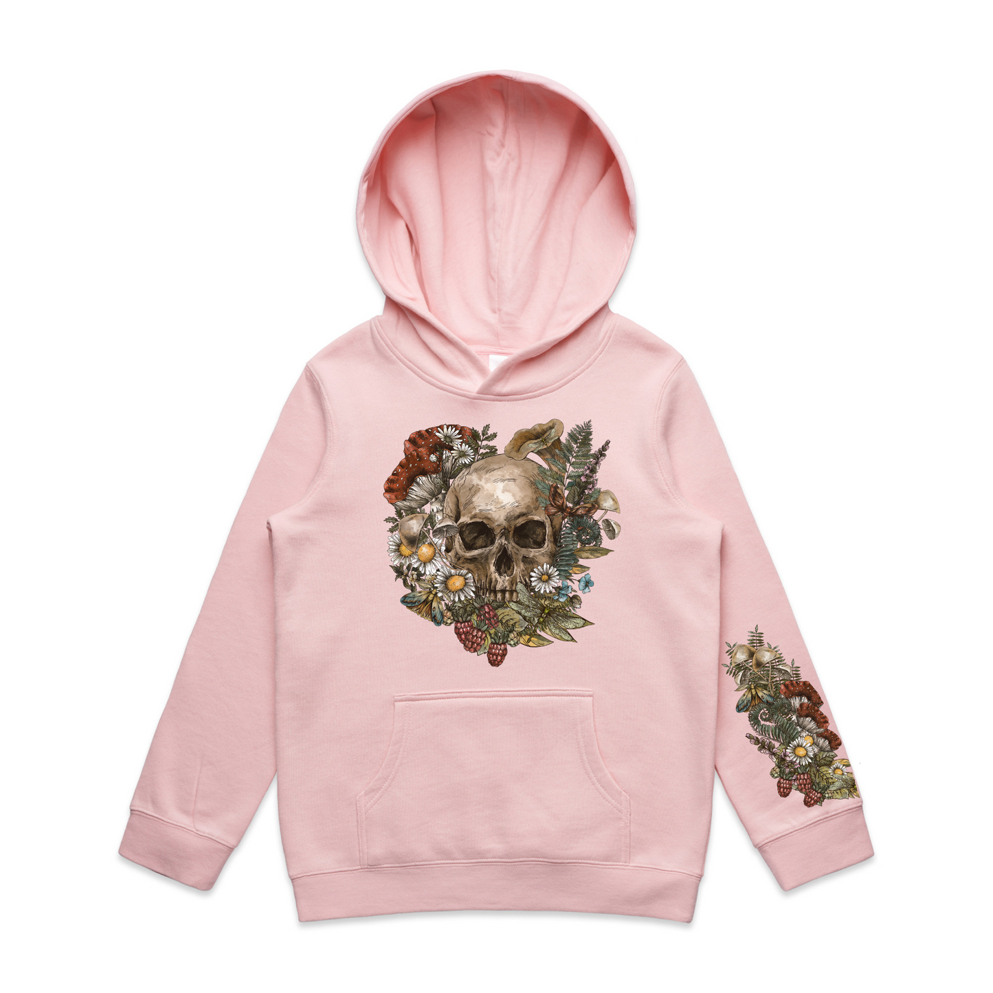 Kids Wild Flora Skull Hoodie