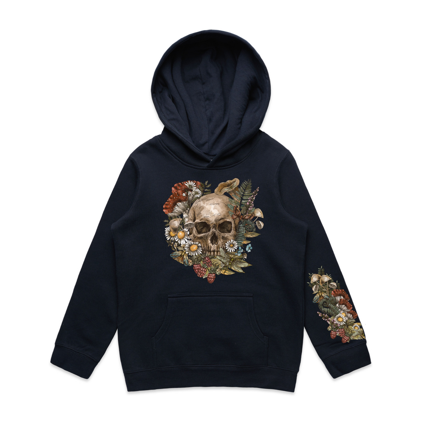 Kids Wild Flora Skull Hoodie