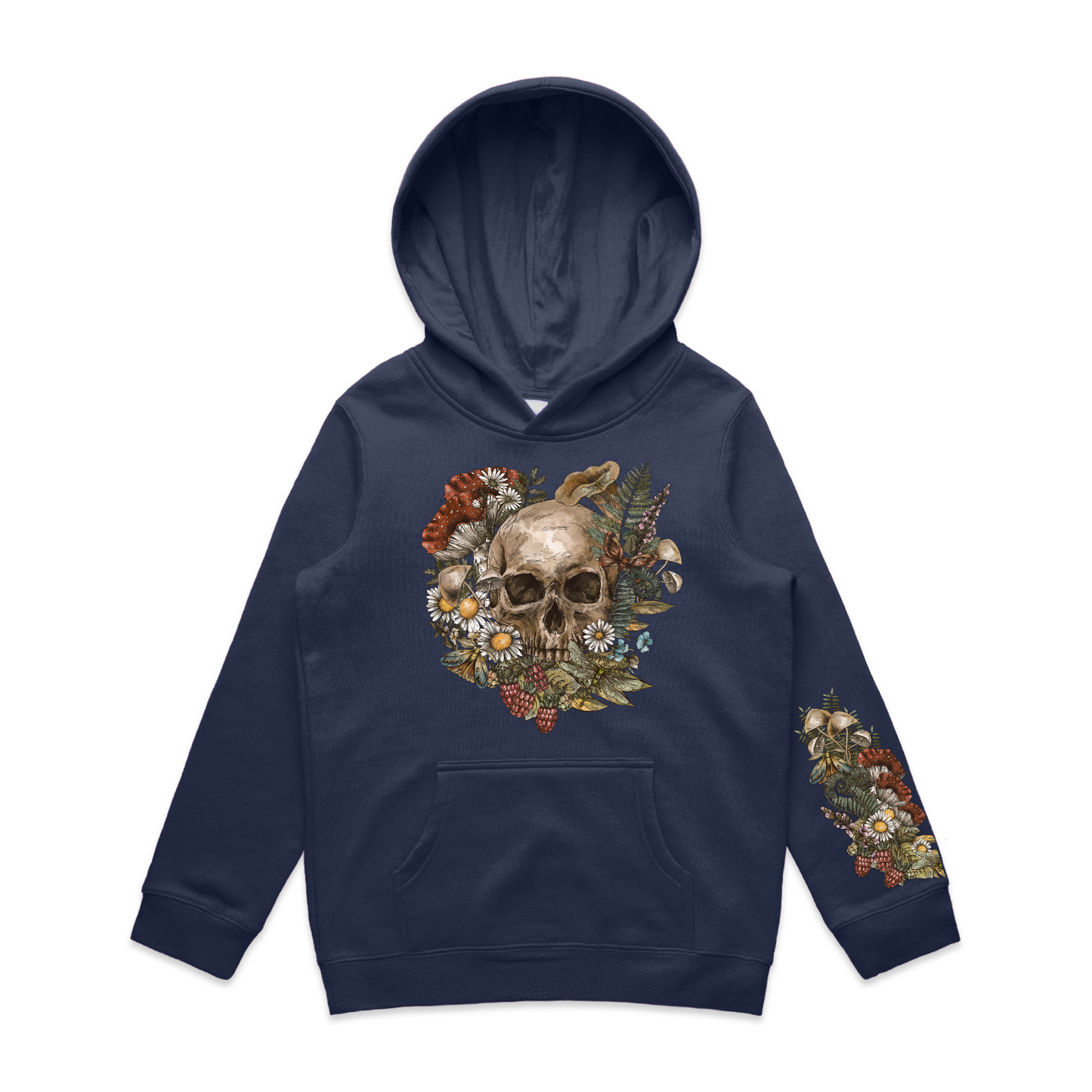 Kids Wild Flora Skull Hoodie