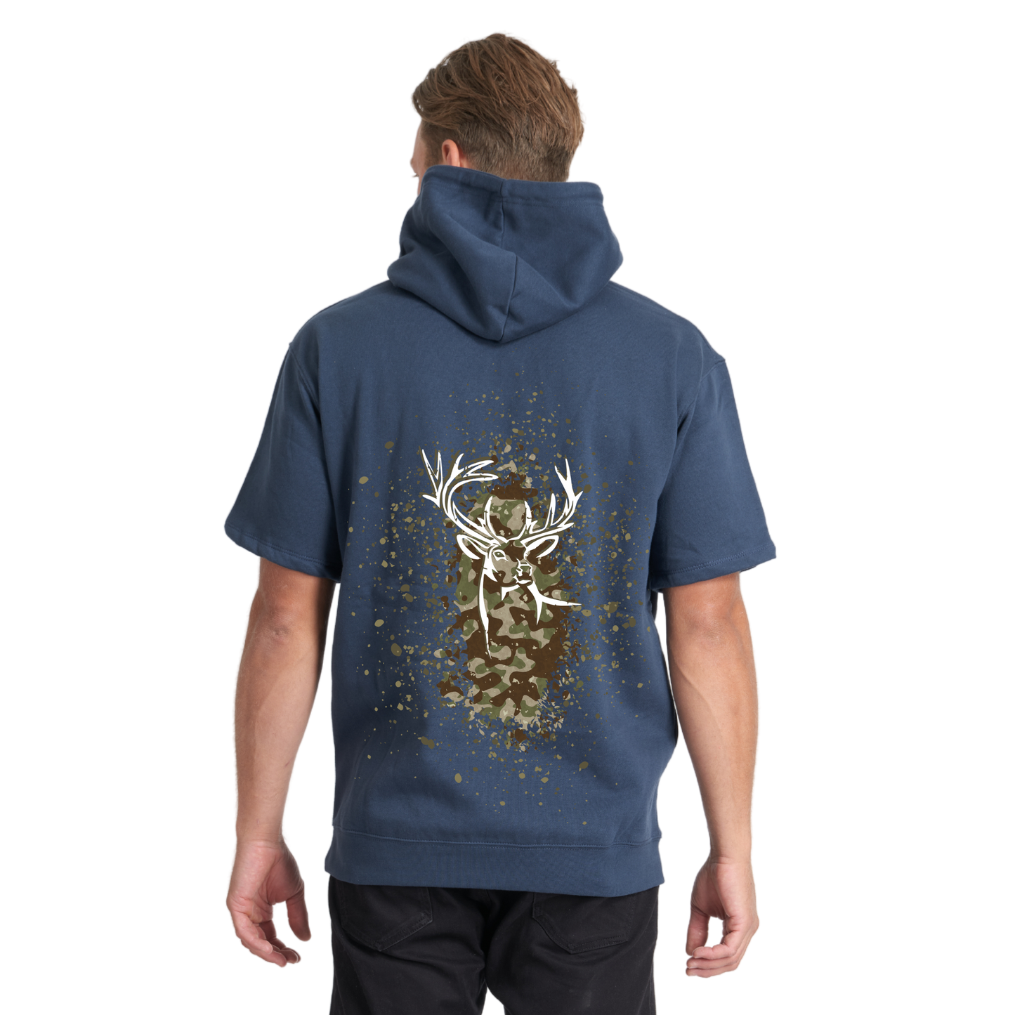 Unisex Camo Back Hoodie Tee