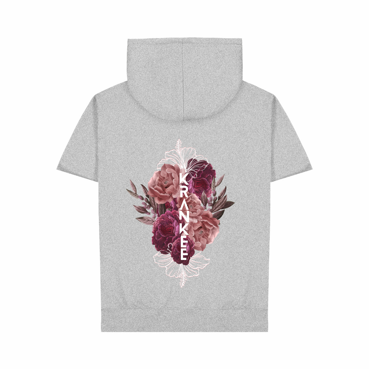 Unisex Floral Back Hoodie Tee