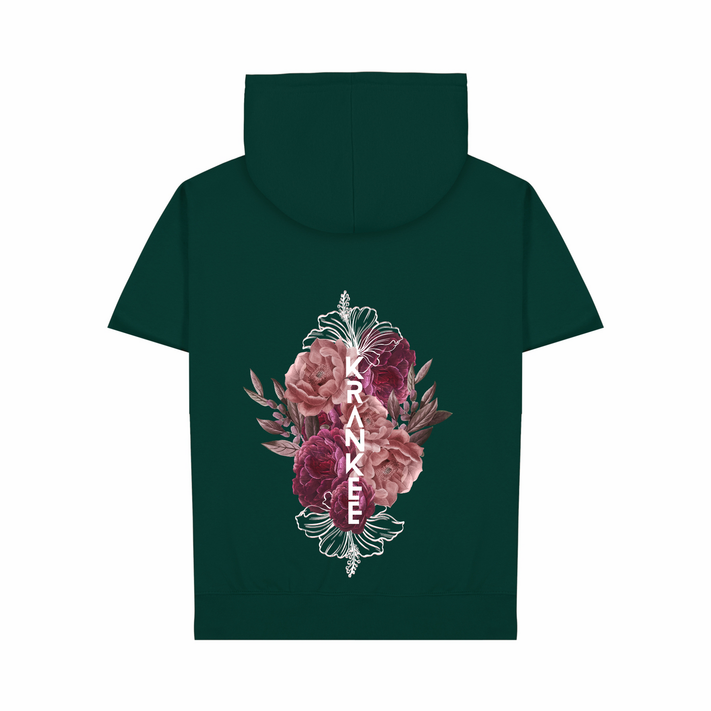 Unisex Floral Back Hoodie Tee