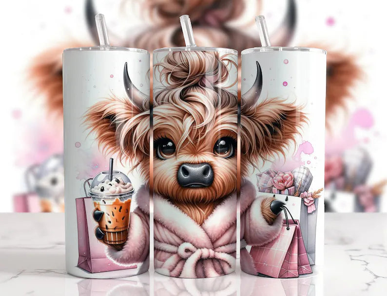 Relax Highland Cow - Tumbler & Bottle