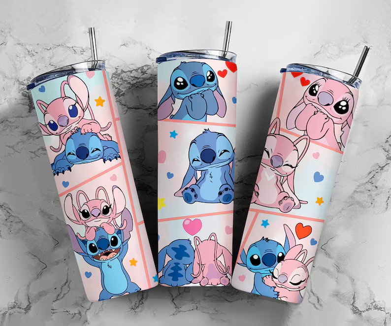 Stitch & Angel Collage - Tumbler & Bottle
