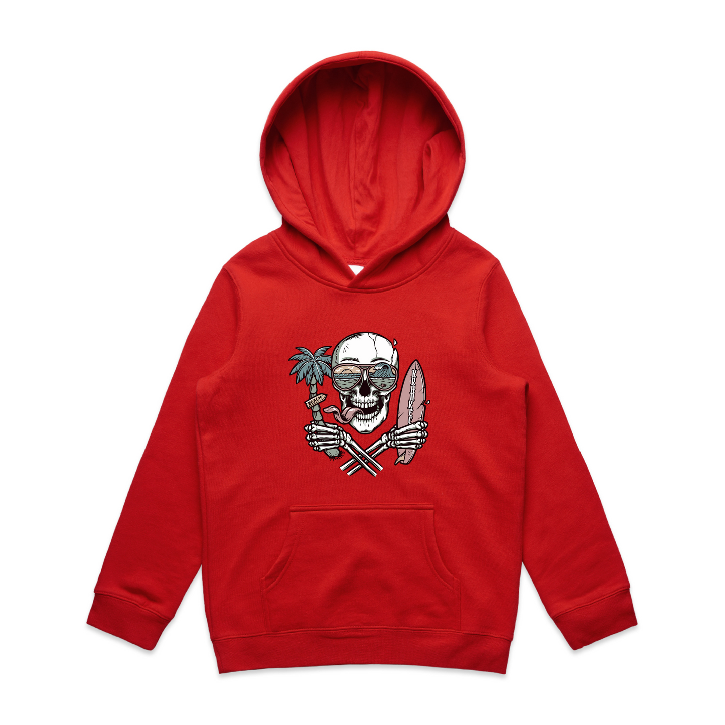 Kids Surf Skull Hoodie