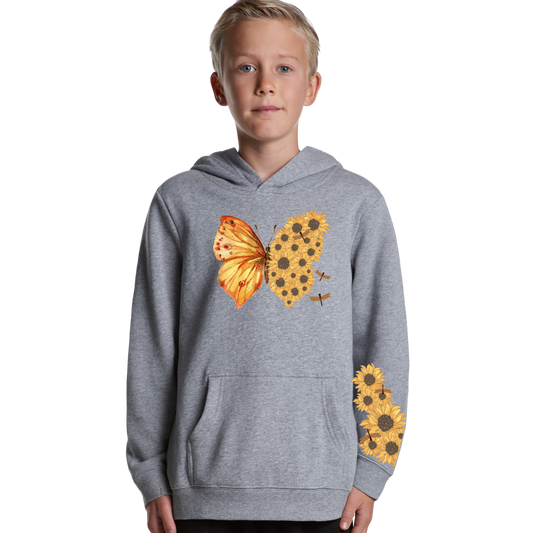 Kids Flutterby Sunflower Hoodie